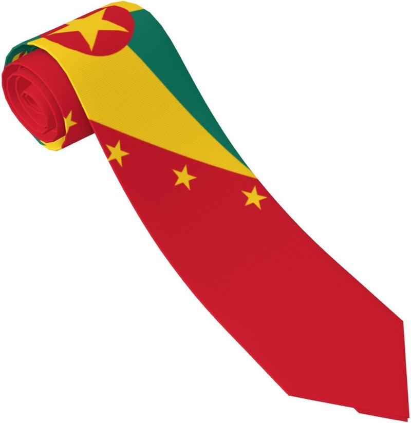 AKMCBSH National Flags Tie Comfortable Soft Novelty Necktie Unisex for Weddings Party Birthday Gift - Image 1